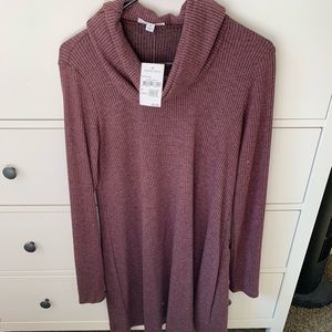 Nordstrom rib knit cowl shift dress